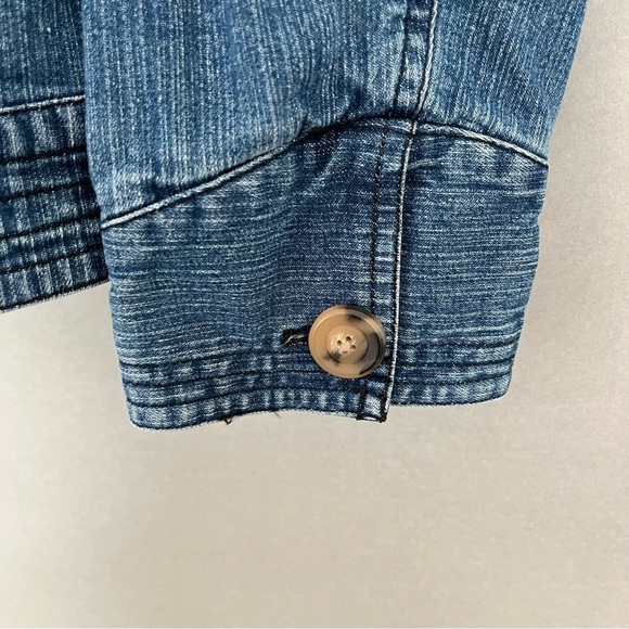 Coldwater Creek Blue Denim Button Long Sleeve Jacket - Picture 5 of 16
